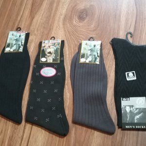 Mens Classic Dress Socks 4 Pairs Shoes Size 10-13 Classic Fit Collection